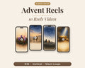 10 Advent Reels Video Clips - Watercolor Christian Instagram Stories, Church Social Media, Silent Vertical Loops