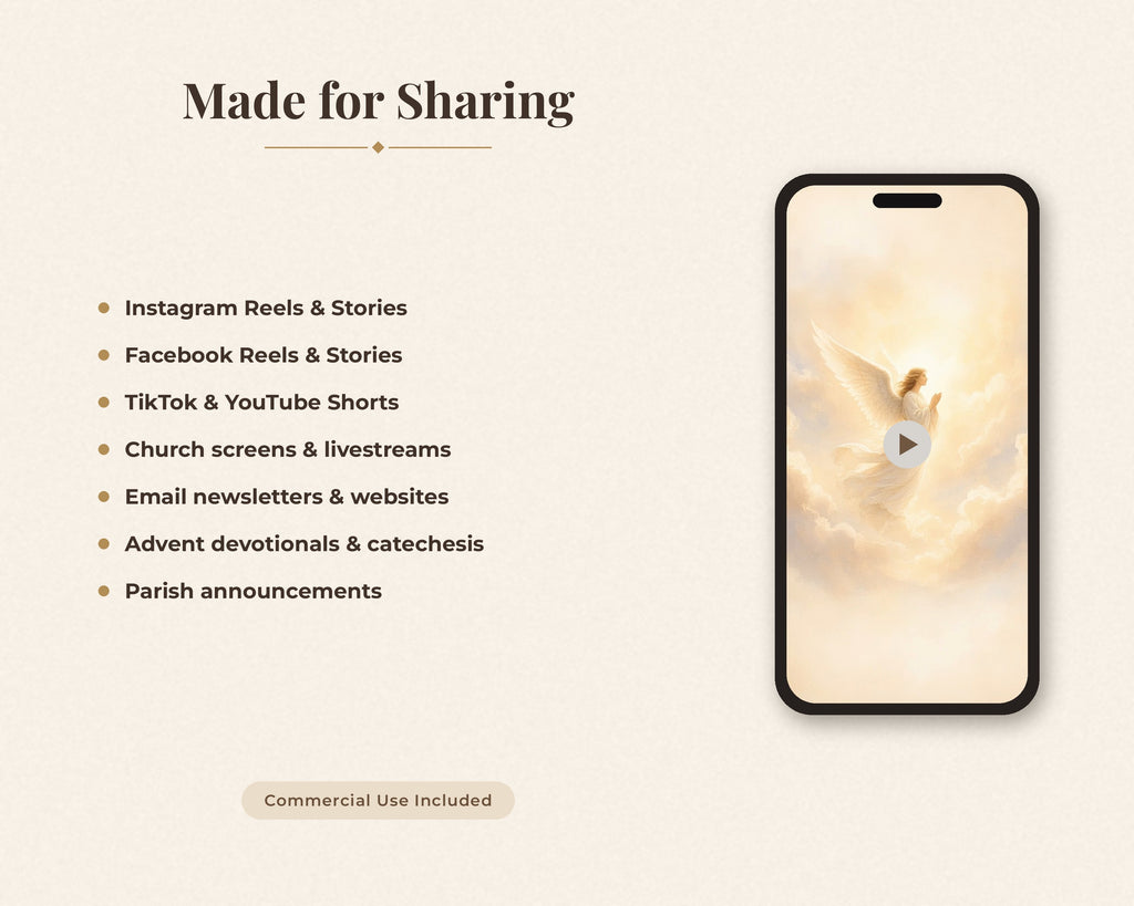 10 Advent Reels Video Clips - Watercolor Christian Instagram Stories, Church Social Media, Silent Vertical Loops