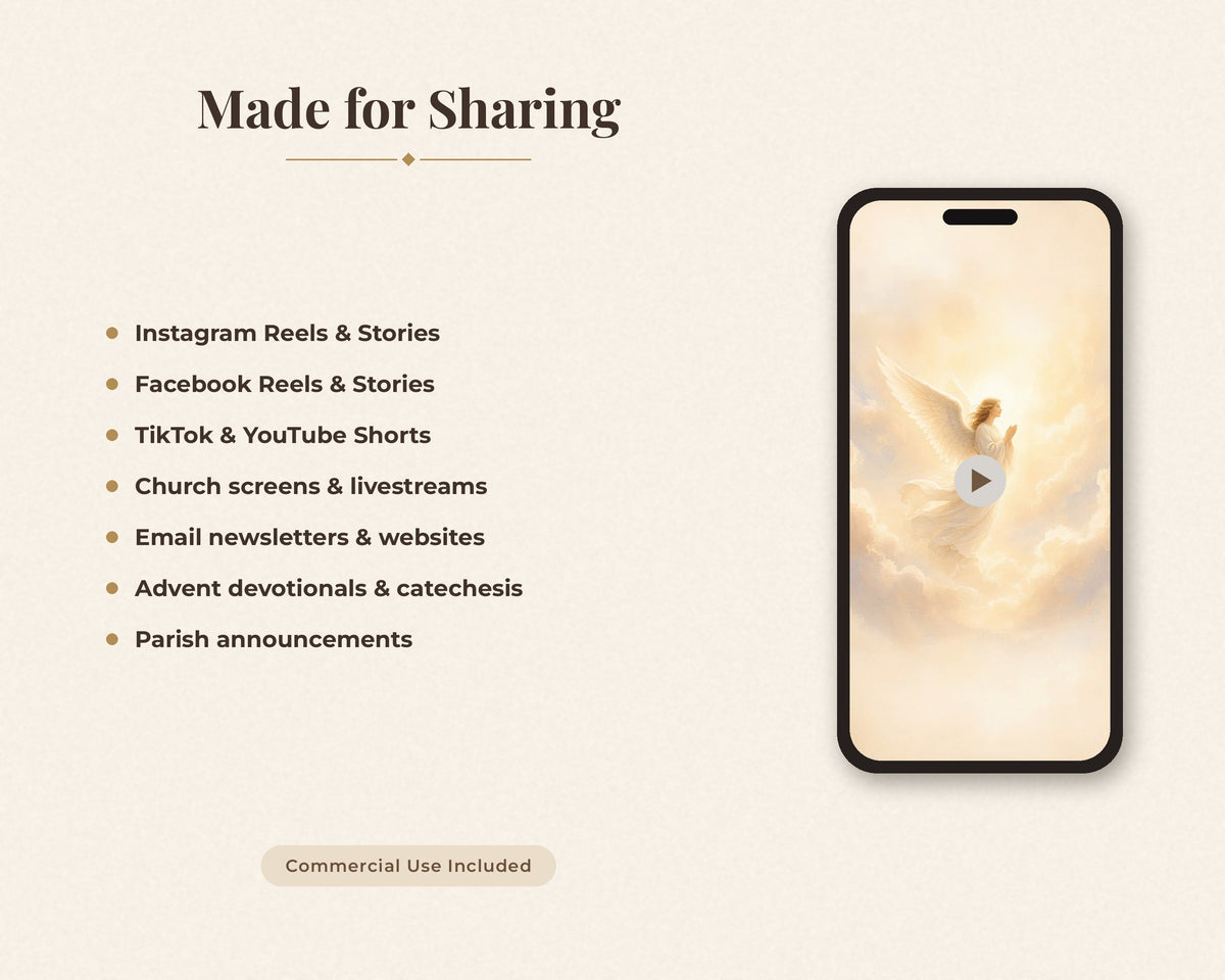 10 Advent Reels Video Clips - Watercolor Christian Instagram Stories, Church Social Media, Silent Vertical Loops