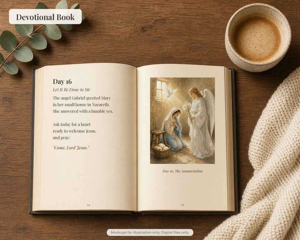 30 Advent Journey Watercolor Paintings - Day by Day Advent Calendar Bible Art, Jesse Tree, Annunciation, Nativity, Christian Wall Art