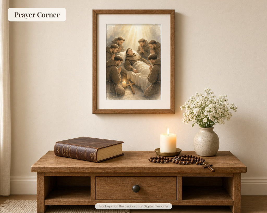 30 Saint Anthony of Padua Watercolor Paintings - St Anthony of Lisbon Life Story, Catholic Wall Art Bundle, Franciscan Saint