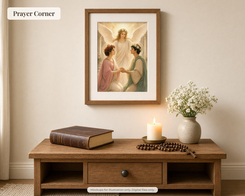 20 Saint Cecilia Watercolor Paintings - Patron Saint of Music, Catholic Wall Art, Choir Gift, Virgin Martyr