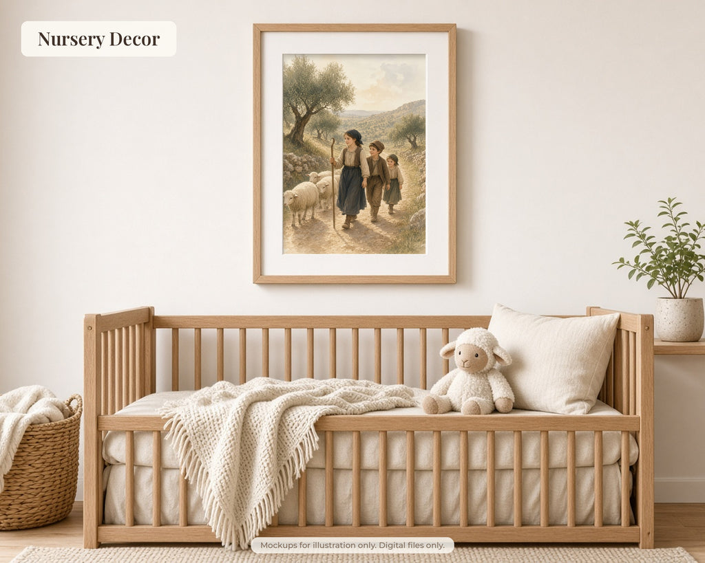 30 Our Lady of Fatima Watercolor Paintings - 1917 Apparitions Catholic Wall Art Bundle, Three Shepherd Children