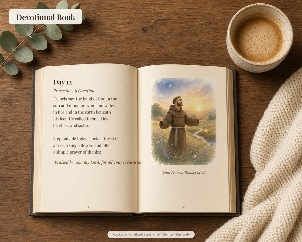 30 St Francis of Assisi Watercolor Paintings - Life of Saint Francis Catholic Wall Art Bundle, Instant Download