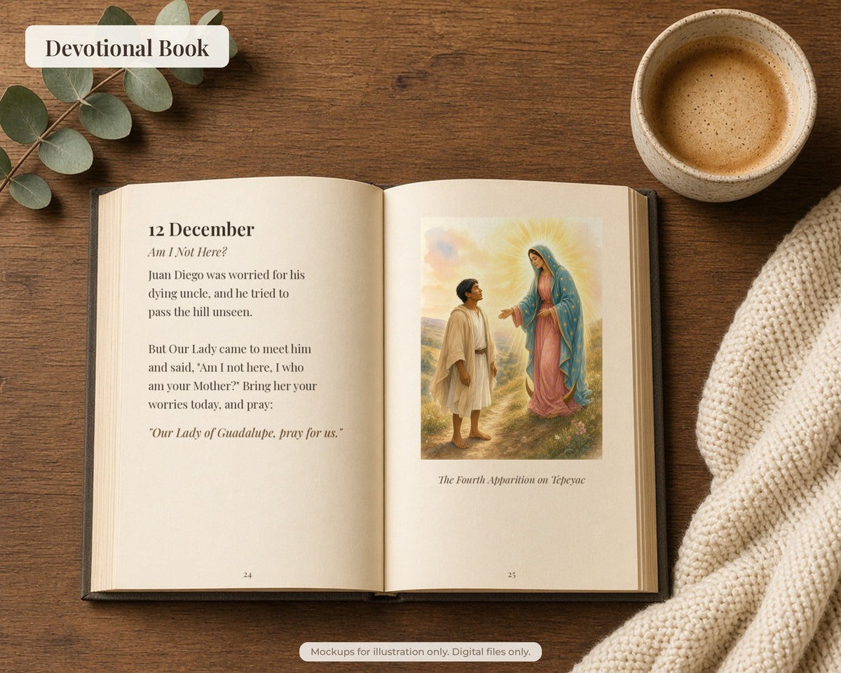 30 Our Lady of Guadalupe Watercolor Paintings - Juan Diego Tilma Story, Virgen de Guadalupe Catholic Wall Art Bundle
