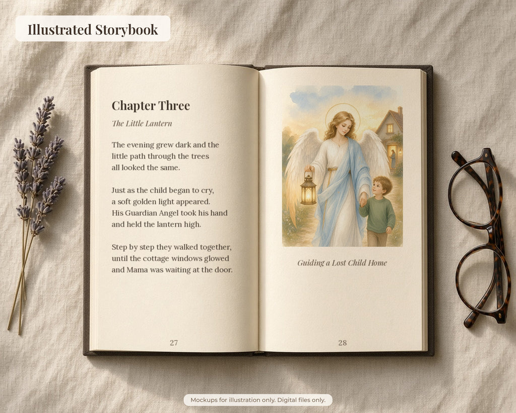30 Guardian Angel Watercolor Paintings - Nursery Wall Art Bundle, Baptism Gift, Angel of God Catholic Printable