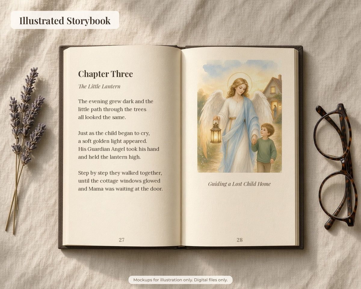 30 Guardian Angel Watercolor Paintings - Nursery Wall Art Bundle, Baptism Gift, Angel of God Catholic Printable
