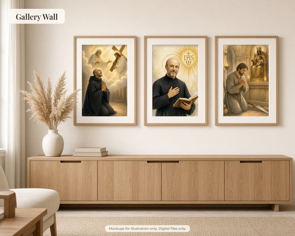 30 Saint Ignatius of Loyola Watercolor Paintings - Life of the Jesuit Founder, Catholic Saint Wall Art Bundle