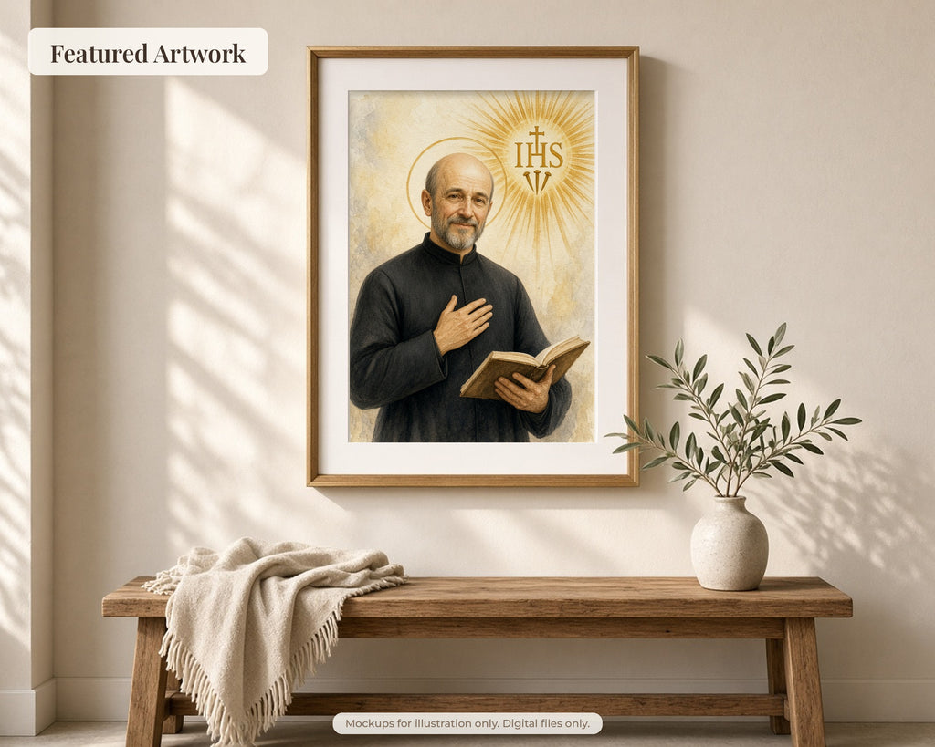 30 Saint Ignatius of Loyola Watercolor Paintings - Life of the Jesuit Founder, Catholic Saint Wall Art Bundle