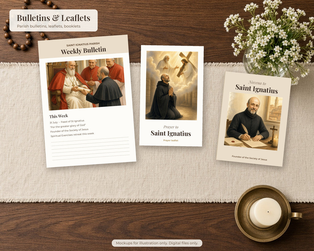30 Saint Ignatius of Loyola Watercolor Paintings - Life of the Jesuit Founder, Catholic Saint Wall Art Bundle