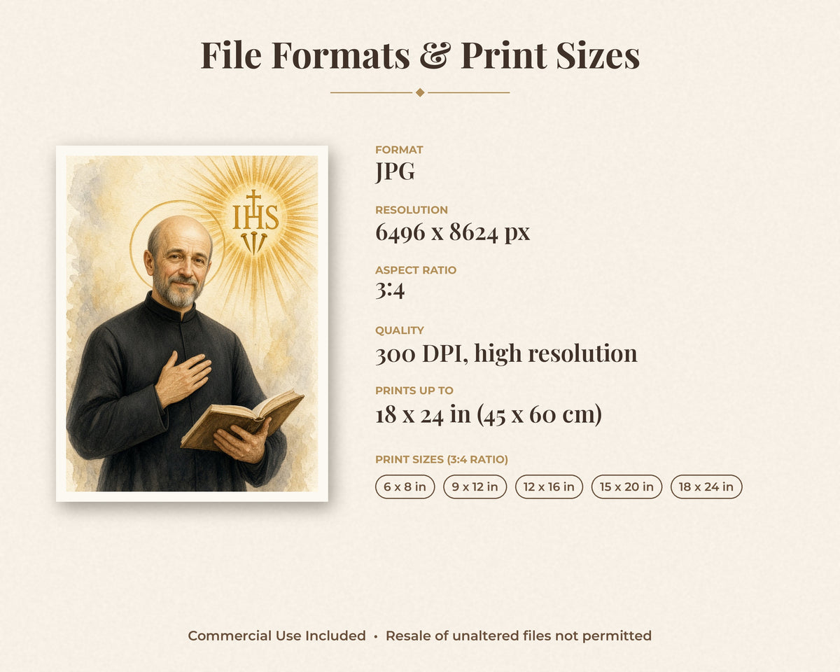 30 Saint Ignatius of Loyola Watercolor Paintings - Life of the Jesuit Founder, Catholic Saint Wall Art Bundle