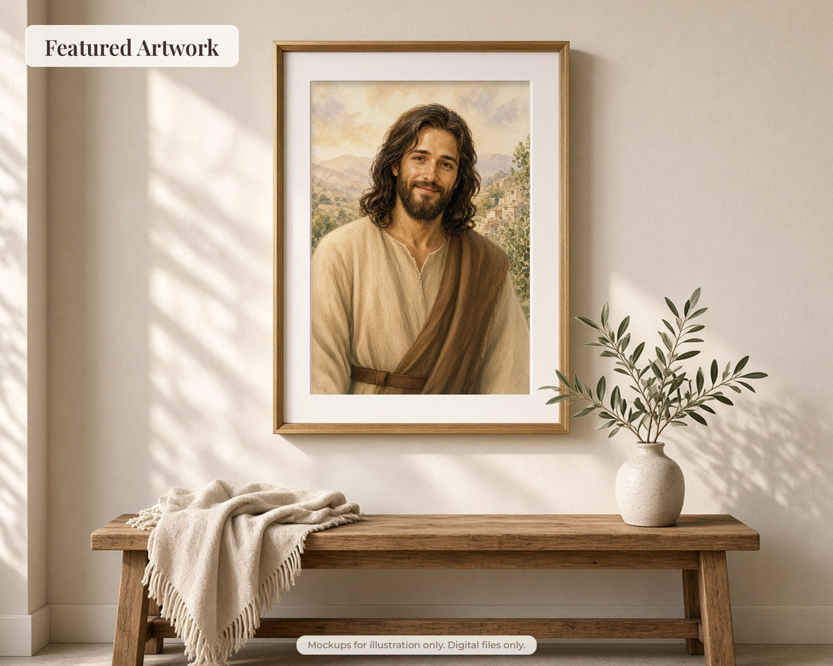 30 Everyday Life of Jesus Watercolor Paintings - Jesus in Daily Life, Christian Wall Art Bundle