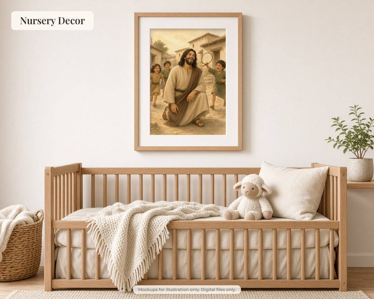 30 Everyday Life of Jesus Watercolor Paintings - Jesus in Daily Life, Christian Wall Art Bundle