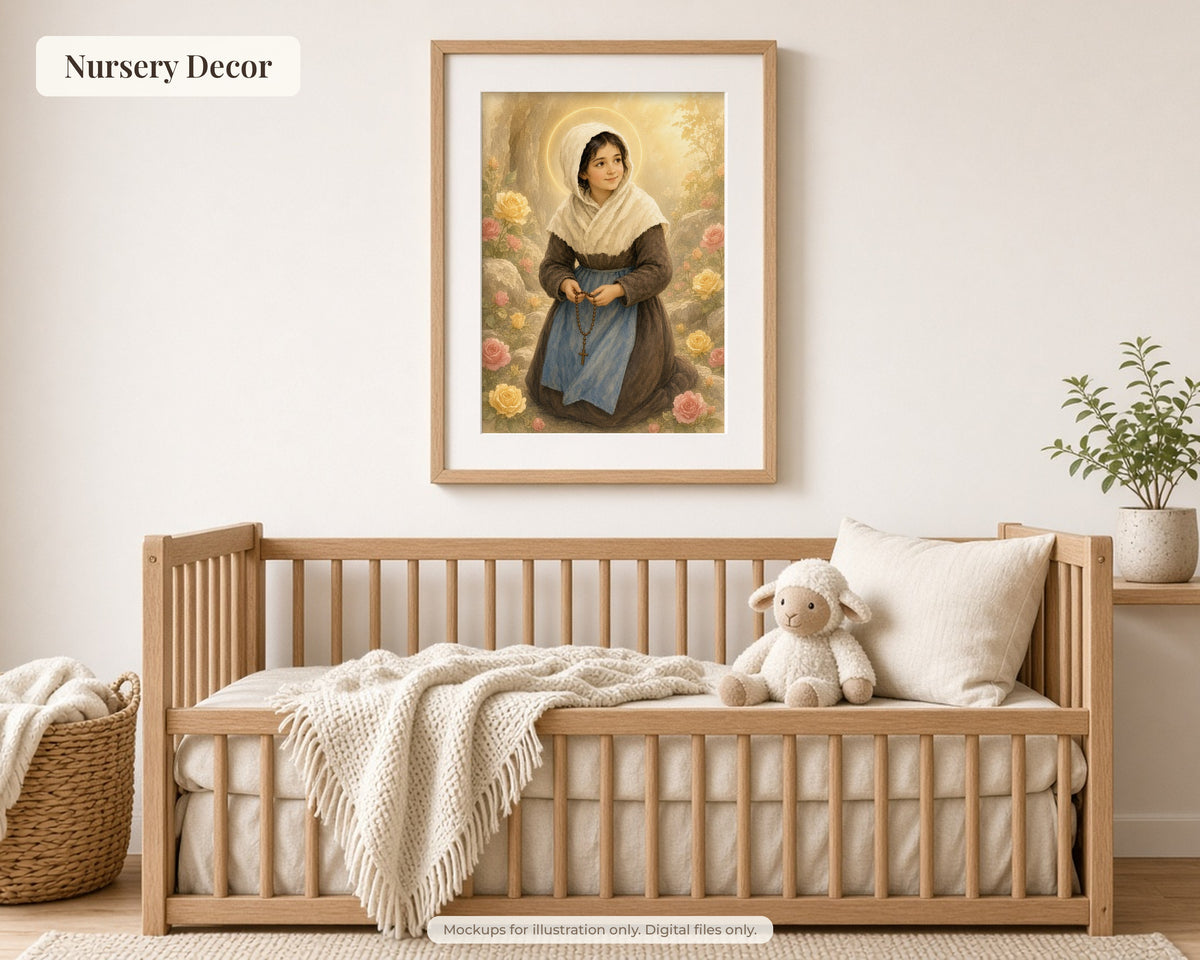 30 Our Lady of Lourdes Watercolor Paintings - Saint Bernadette Catholic Wall Art, Lourdes 1858 Apparitions, February 11