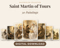 30 Saint Martin of Tours Watercolor Paintings - Life of the Soldier Saint, Catholic Saint Wall Art Bundle