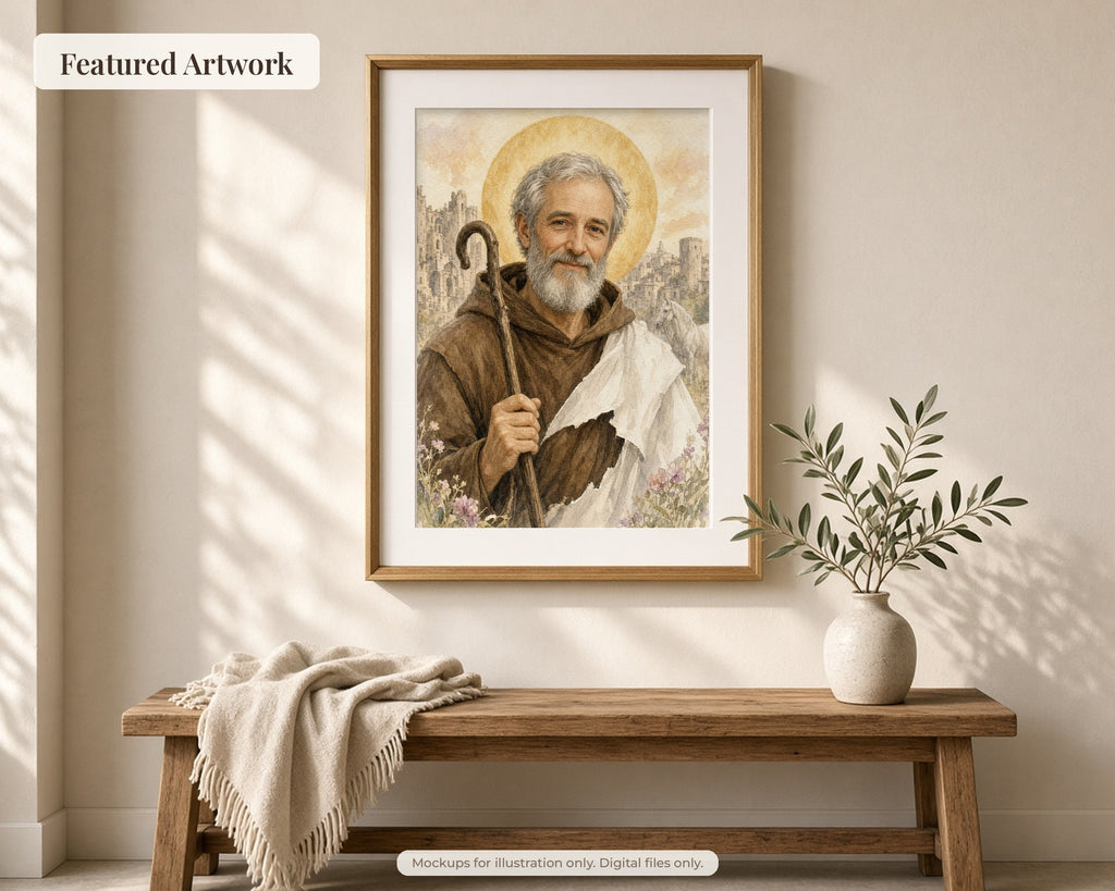 30 Saint Martin of Tours Watercolor Paintings - Life of the Soldier Saint, Catholic Saint Wall Art Bundle