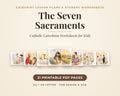 Seven Sacraments Catechism Lesson Plans for Catechists - Catholic Worksheets for Kids, CCD Religious Education, Parish Faith Formation