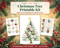 Christian Christmas Tree Printable Kit - Bible Verse Ornaments, Nativity Paper Craft, Sunday School Activity, Coloring Pages, A4 Letter
